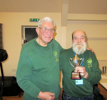 Fred presented Bert with the orchard woodturners trophy
